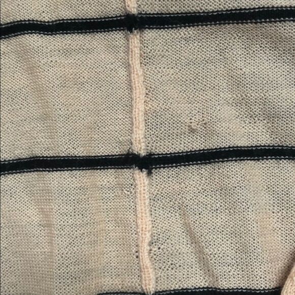 MADEWELL | WALLACE Pale Orange Stripe Short Sleeve Cardigan NEW Women’s Size M/L - Picture 5 of 6